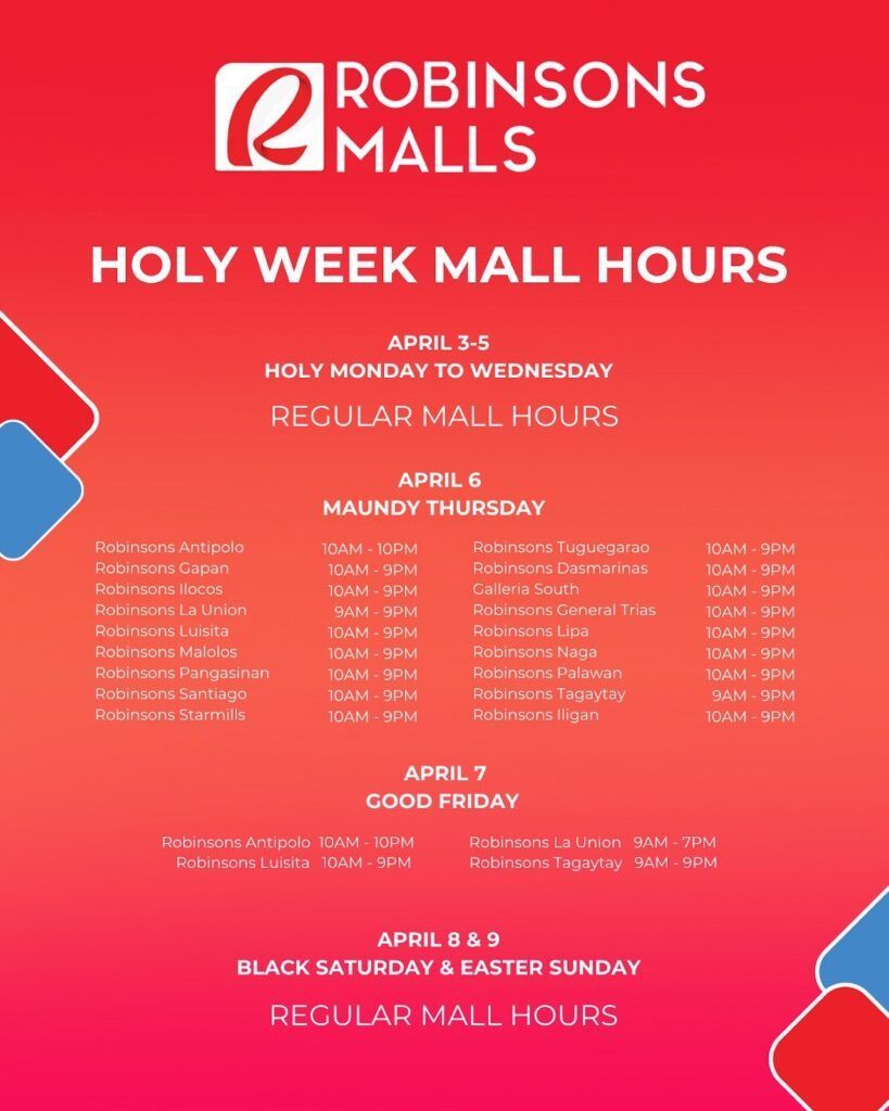 robinsonMalls HolyWeek