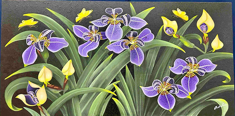 PR ARTablado Presents Heart in Art Purple Iris in Bloom by Addie Cukingnan