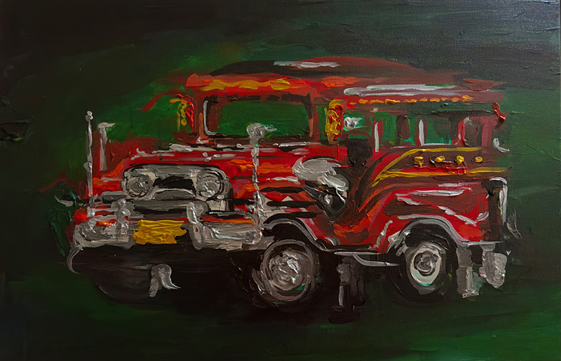PR ARTablado Presents Speed of Abstract 1955 Sarao Jeepney Abstracted by Mike Sagaran 1