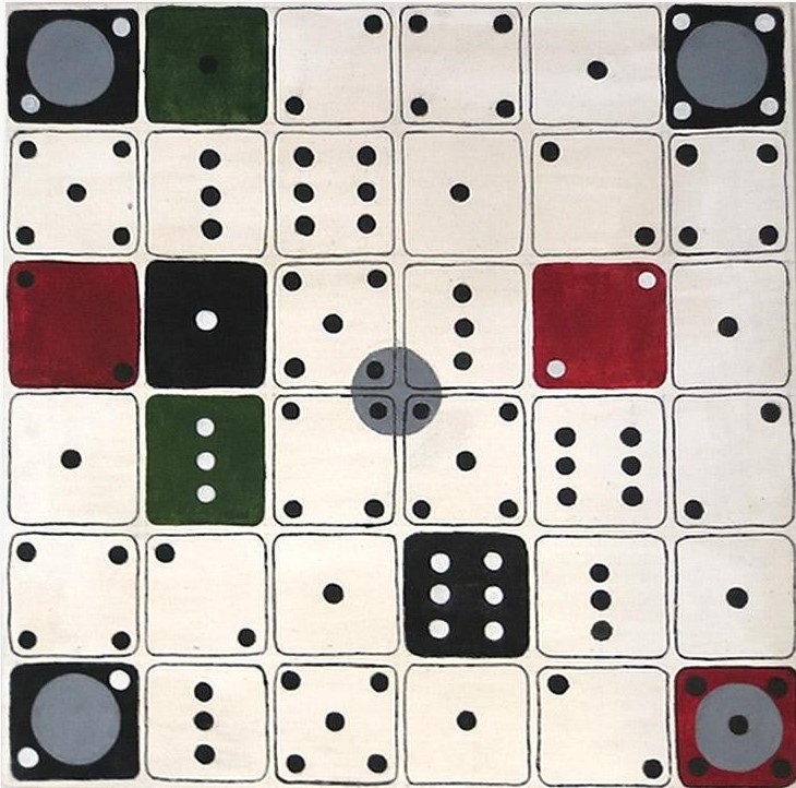 PR ARTablado Presents These Objects Walk White Dice on a Game Board by Bettina Hagad