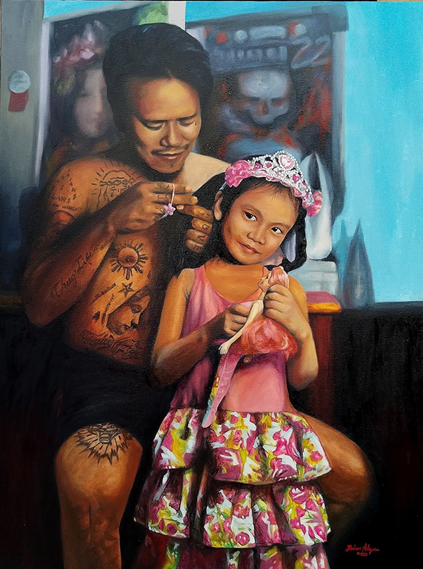 Prinsesa ni Itay oil on canvas 48 x 36 inches 2023