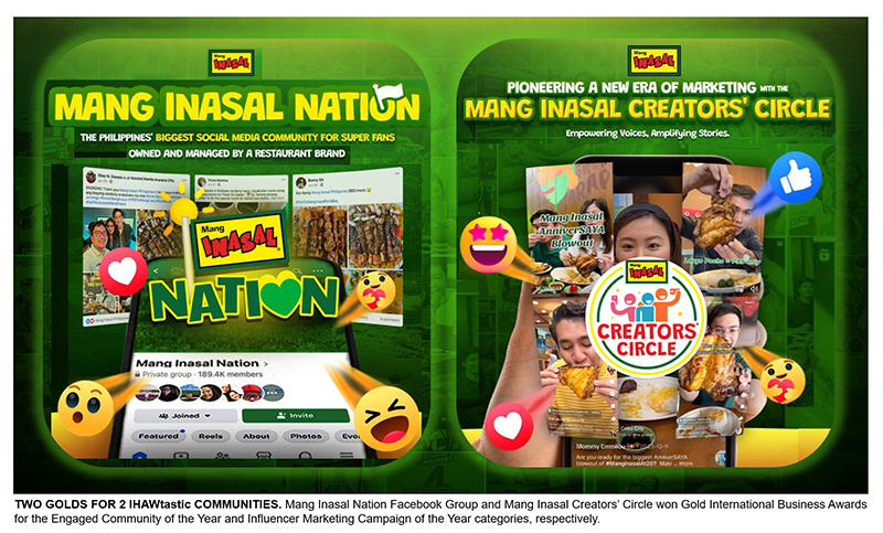 2 GOLDS Mang Inasal Nation and Mang Inasal Creators Circle