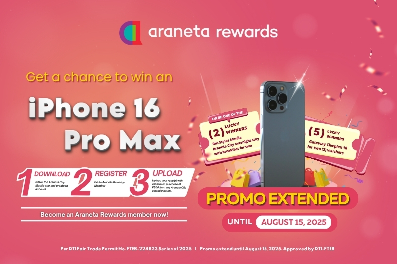 Araneta City extends mobile app rewards promo until August 15 1