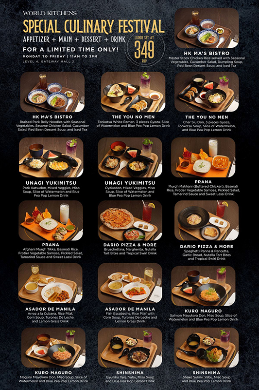 WK Special Culinary Festival Menu
