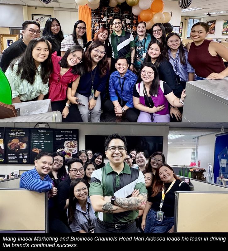 Mari Aldecoa with Mang Inasal Marketing and Business Channels team