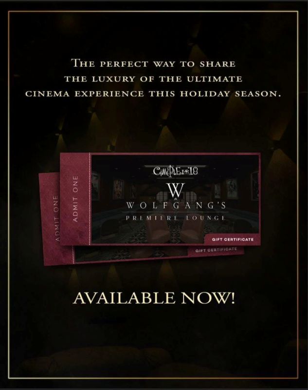 KV Wolfgang Premiere Lounge gift certificate
