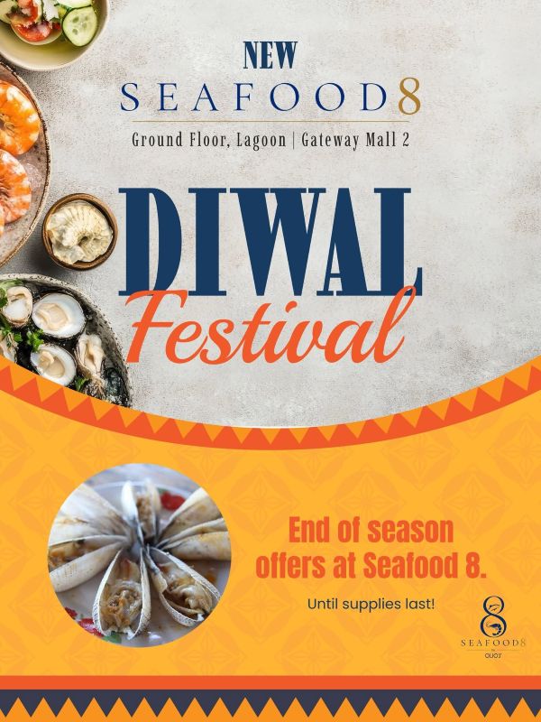 Seafood 8 by Olios Diwal Festival