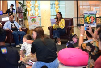 Book Nook empowers Filipinos through literacy, self-expression, and giving back 3 Lifestyle journalist and author Stephanie Zubiri right collaborates with award winning visual artist Vico Cham left to introduce Chalky the Chameleon