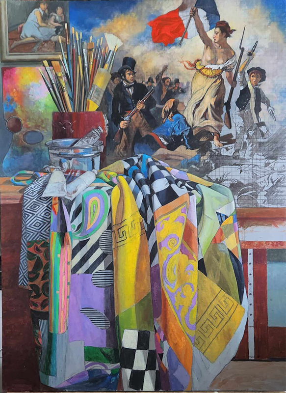 GRUPO KWADRO CELEBRATES 9TH ANNIVERSARY WITH HARMONY AT 9 EXHIBIT Carlos Cee Cadid Liberty Gouache 38x28 inches