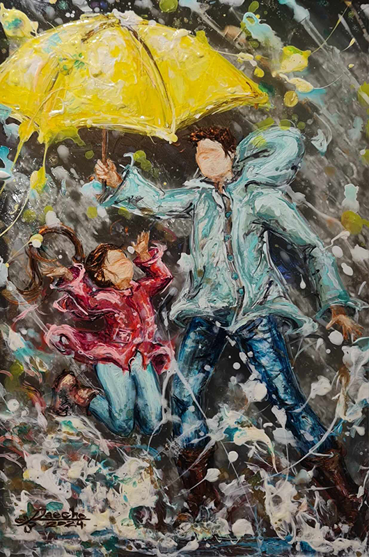 Raeche, Ronna and Rufe harmonize in blue for Robinsons Land ARTablado show PR ARTablado Presents Into the Blue Sheltered with Love by Raeche
