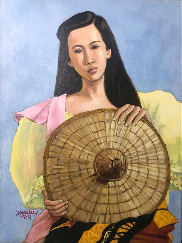 GRUPO KWADRO CELEBRATES 9TH ANNIVERSARY WITH HARMONY AT 9 EXHIBIT Renn Maglalang Dalagang Bukid 24x18in acrylic