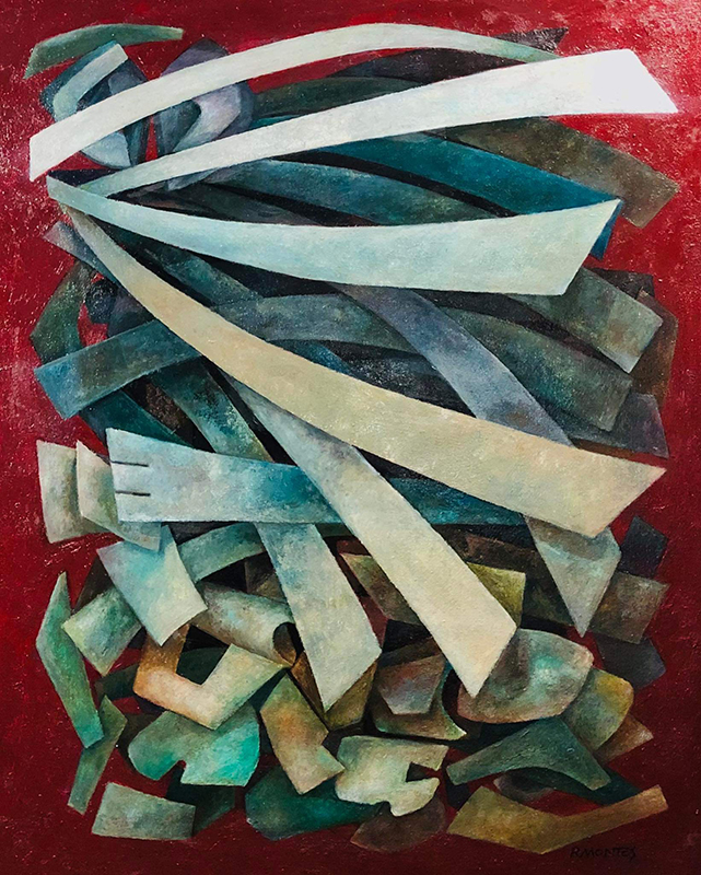 GRUPO KWADRO CELEBRATES 9TH ANNIVERSARY WITH HARMONY AT 9 EXHIBIT Romeo Montes The Lovers Oil on Canvas 30 x 24 inches