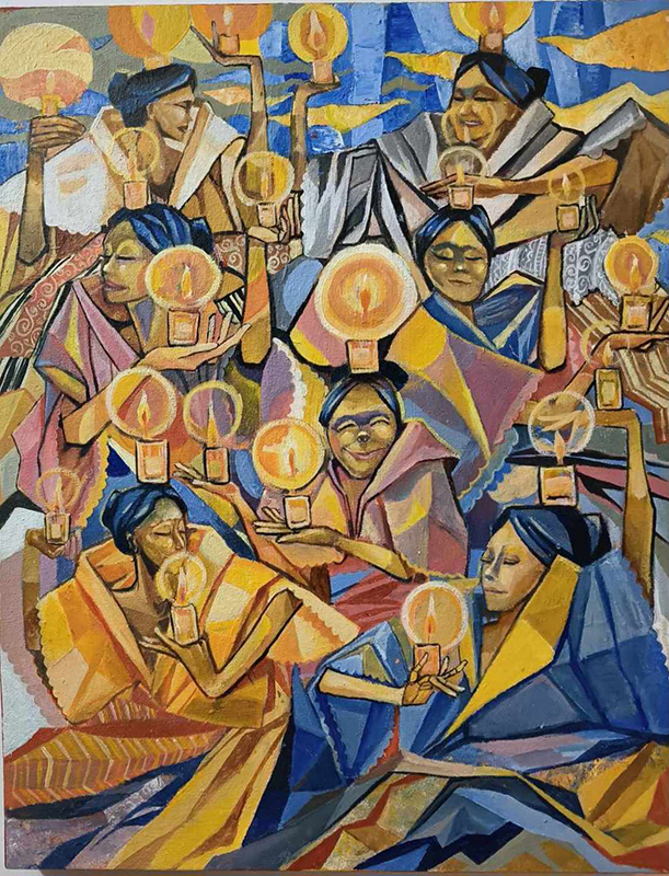Celebrate the best of Filipino artistry at the Gateway Art Fair Victor Tiomico Pandanggo sa Ilaw 20 x 25 inches acrylic on canvas 2024
