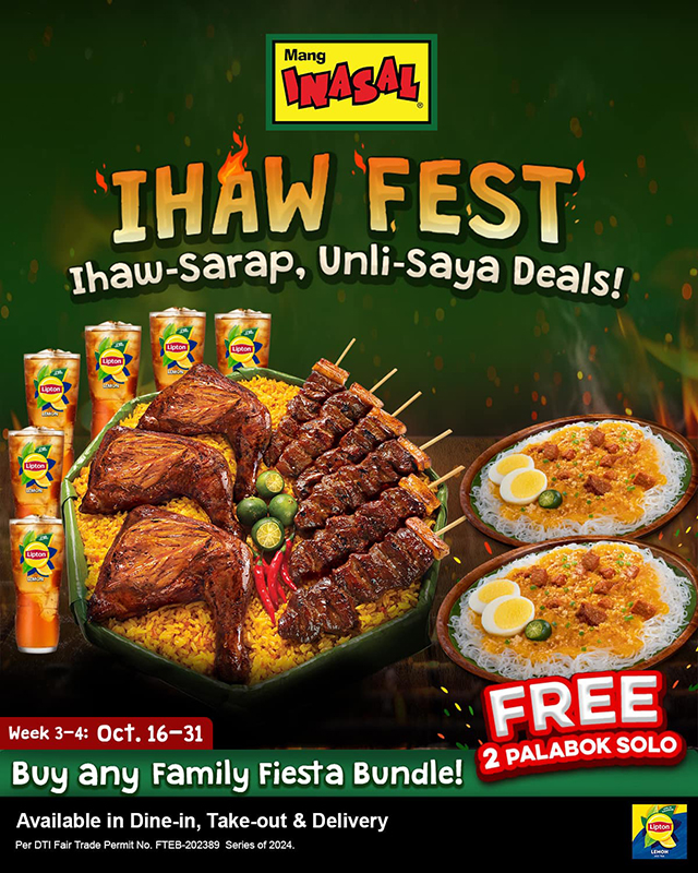 Mang Inasal treats customers to FREE Palabok this Ihaw Fest Ihaw Fest 2024 Wks 3 4