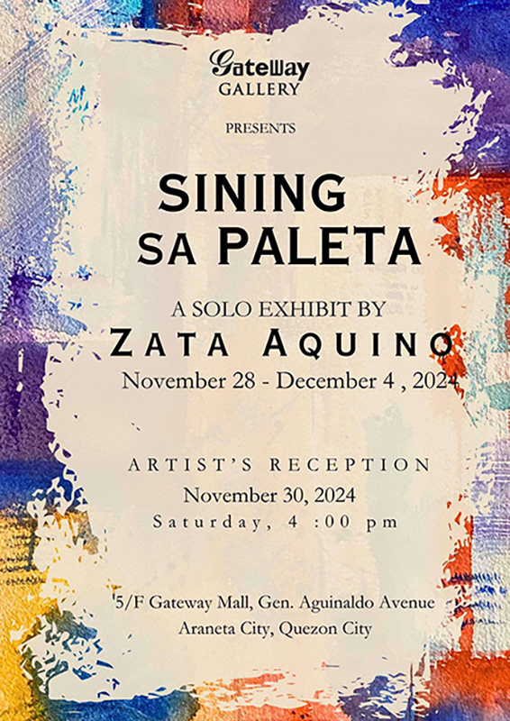 Zata Aquino mounts First Solo Exhibit Sining sa Paleta Sining sa Paleta Event Poster