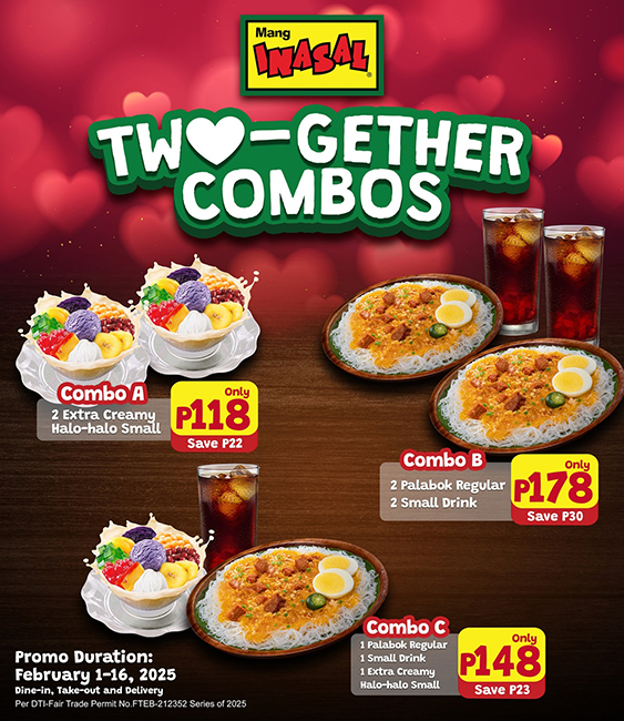 Mang Inasal spreads the love with special Valentine’s deals and exclusive digital promo Mang Inasal TWOgether Combos 2025