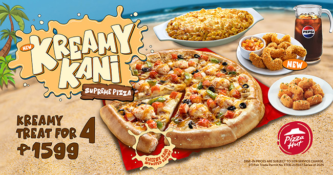 No meat? No problem! Try Pizza Hut’s new Kreamy Kani Supreme Pizza KREAMY KANI FOR 4